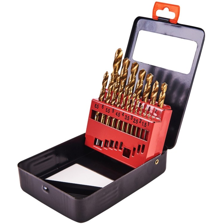 Amtech 19 Piece titanium coated drill bit set