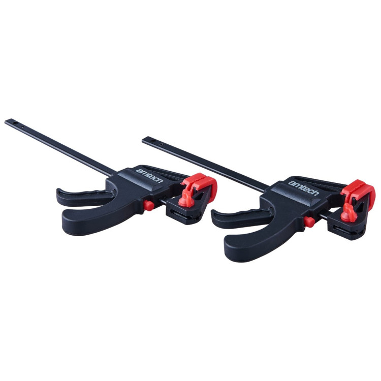 Amtech 2 Piece 100mm (4'') Ratchet speed clamp set