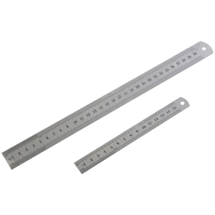 Amtech 2 Piece steel ruler set