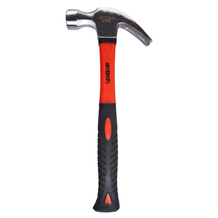 Amtech 20oz (560g) Claw hammer with fibreglass shaft