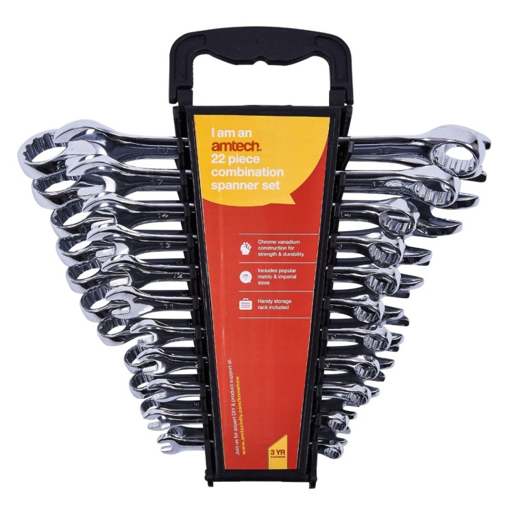 Amtech 22 piece combination spanner set