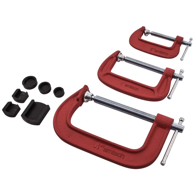 Amtech 3 Piece G-clamp set