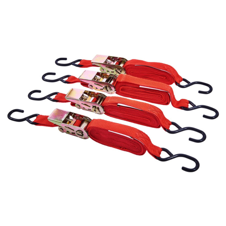 Amtech 4 Piece 450cm Ratchet tie down set