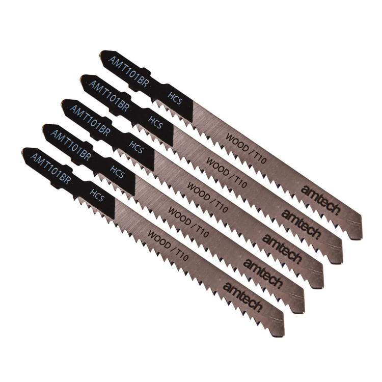 Amtech 5 Piece reverse cut wood jigsaw blade set (AMT101BR)