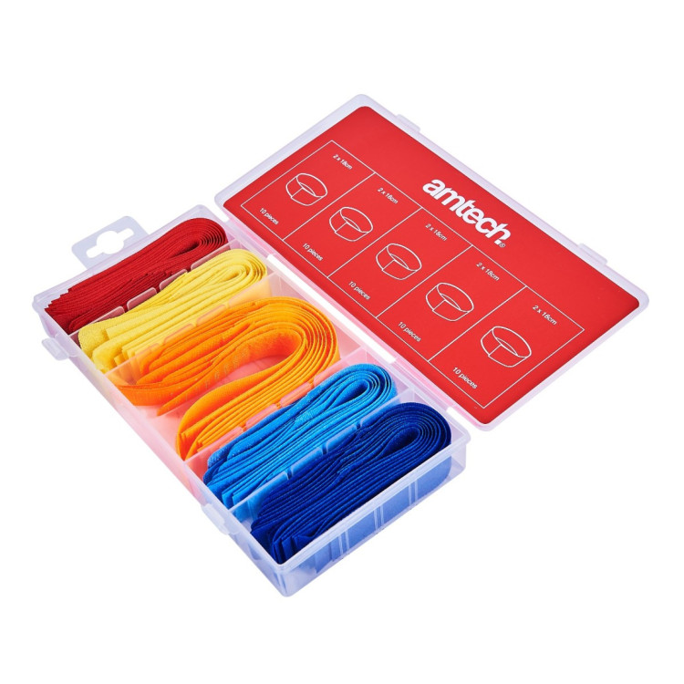 Amtech 50Pc Cable Tidy Assortment