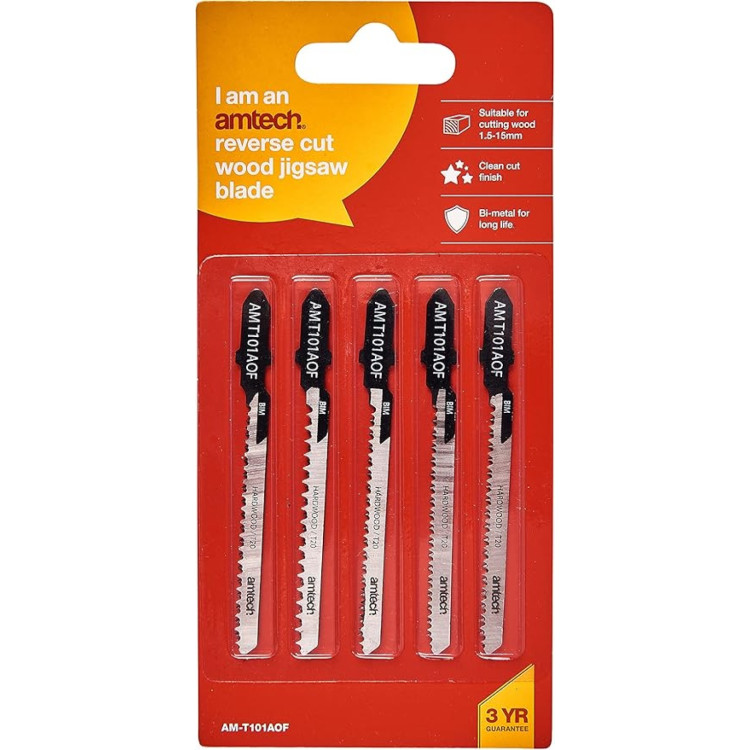 Amtech 5pc Wood Jigsaw Blade Set (AMT101AOF)