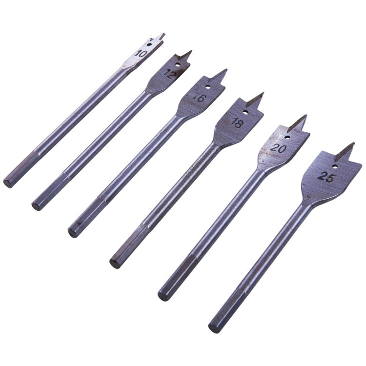 Amtech 6 Piece metric flat wood bit set