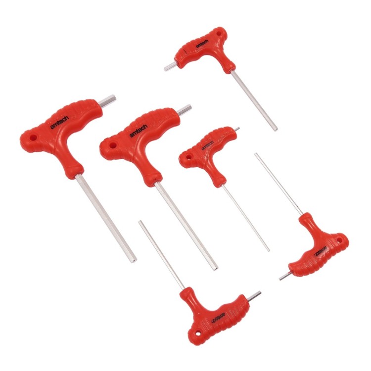 Amtech 6 Piece T-handle hex key set