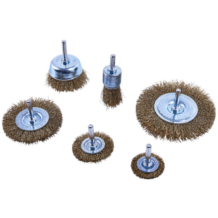 Amtech 6 Piece wire wheel brush set