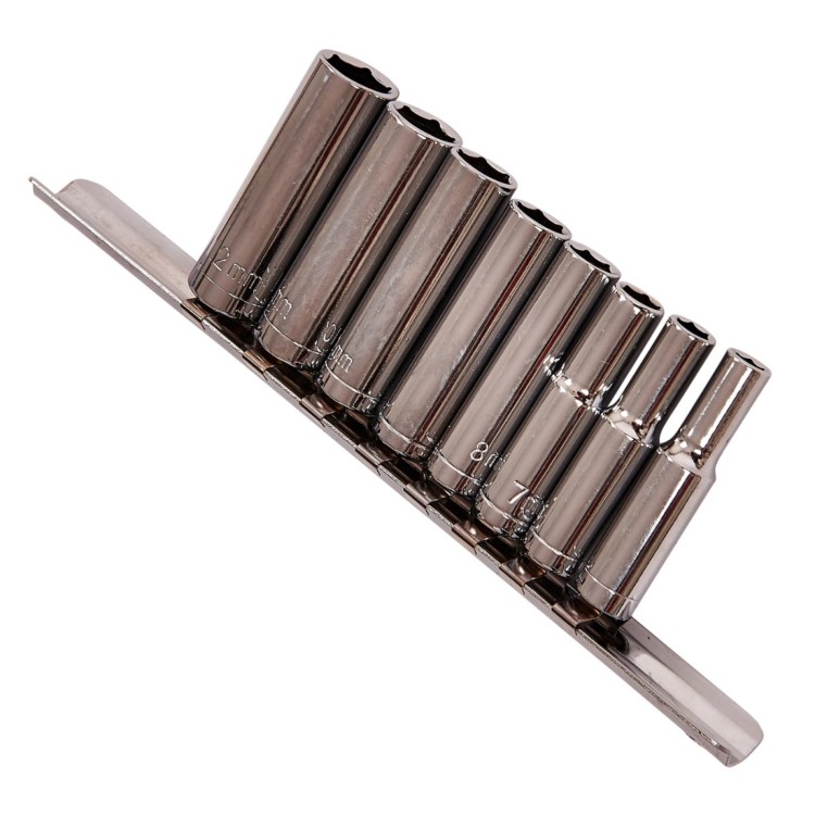Amtech 9 Piece 1/4” metric deep socket set