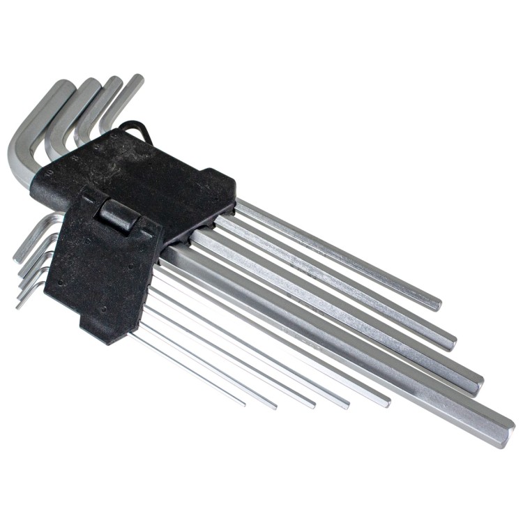Amtech 9 Piece extra-long metric hex key set