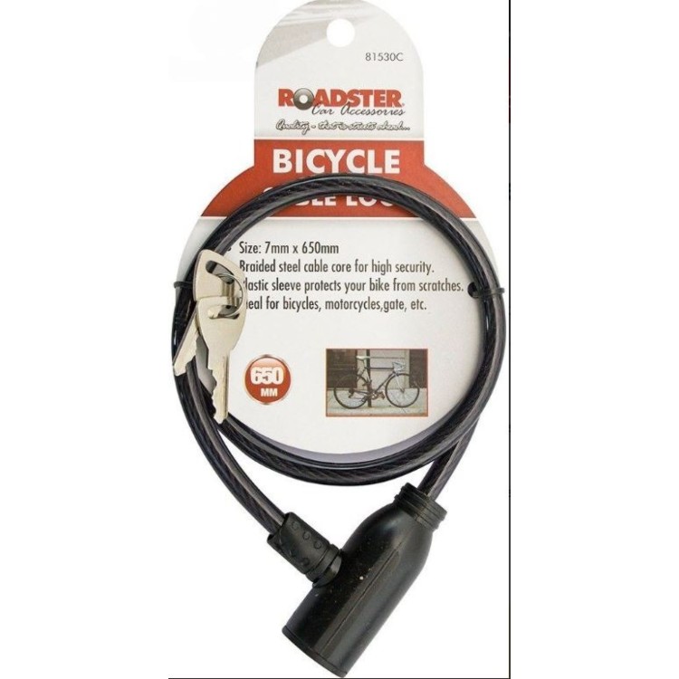  Bicycle Cable Lock 7mm x 650mm
