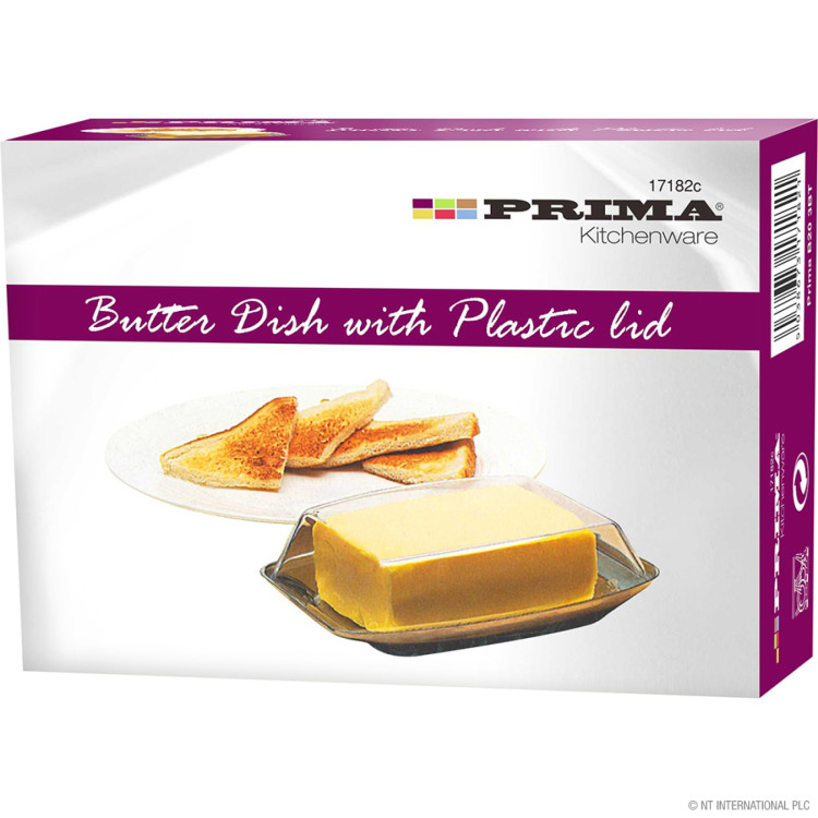 Prima  S/S Butter Dish with Plastic / Acrylic Lid