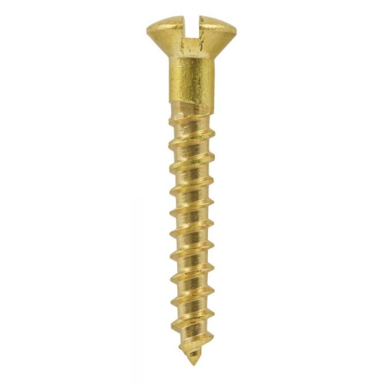 Centurion Slotted Brass Woodscrews with Raised Head