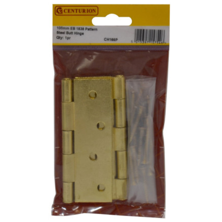 Centurion 100mm EB Steel Butt Hinge (1 pair)