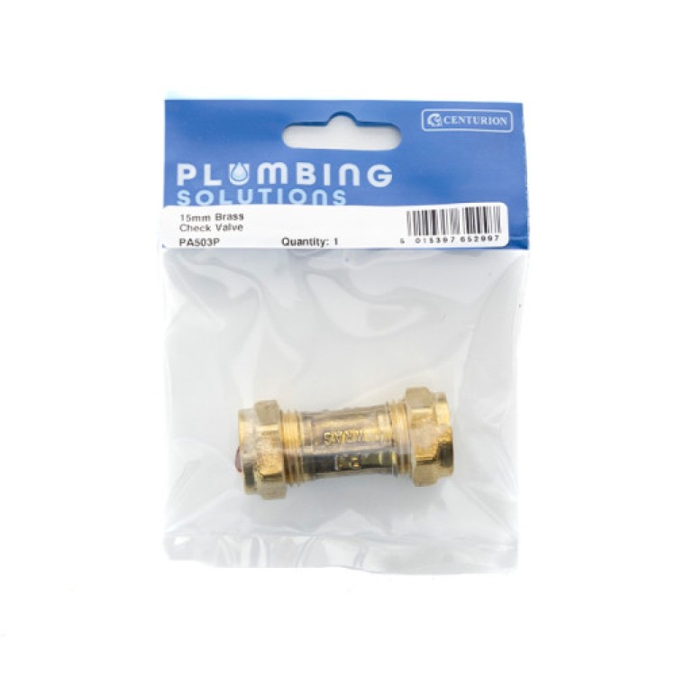 Centurion 15mm Brass Check Valve