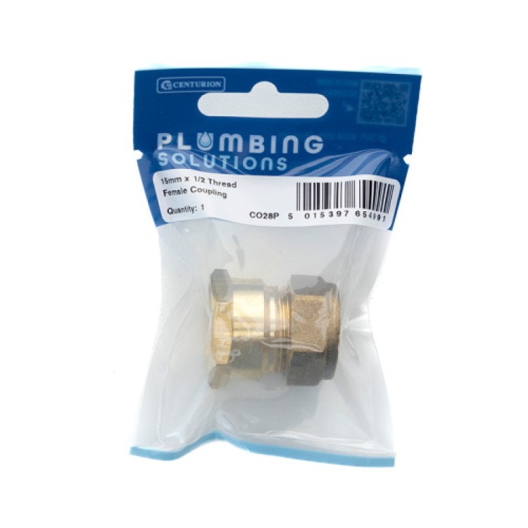 Centurion 15mm x 1/2 Thread Female Coupling