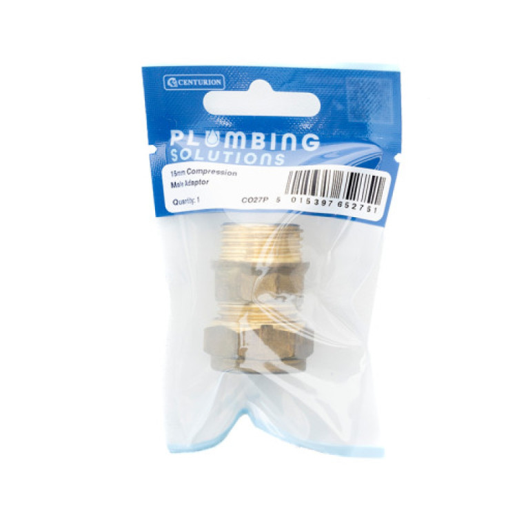Centurion 15mm x 1/2 Thread Male Coupling
