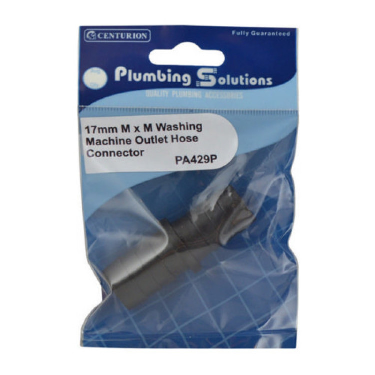 Centurion 17mm M x M Washing Machine Outlet Hose Connector