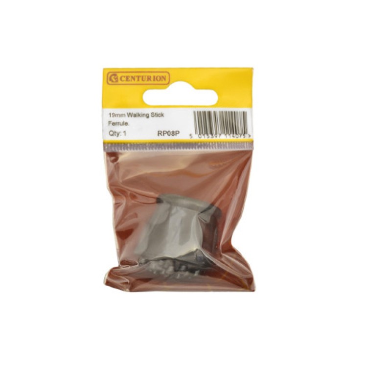 Centurion 19mm Black Rubber Walking Stick Ferrule