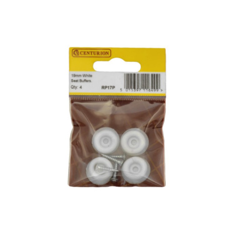 Centurion 19mm White Seat Buffers (Pack of 4)