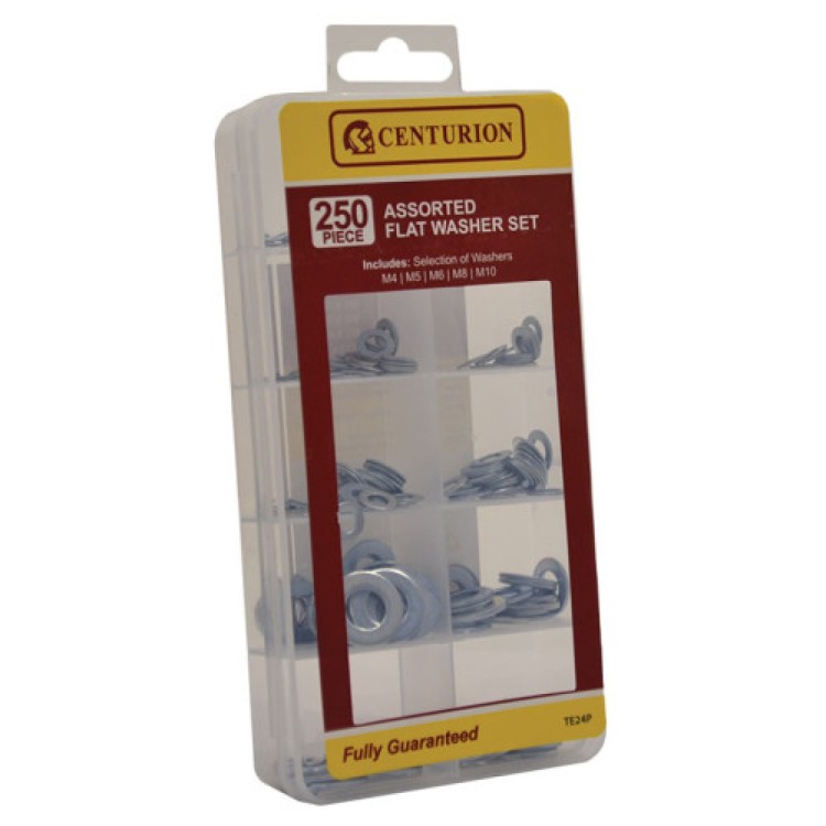 Centurion 250 Piece Assorted Flat Washer set 