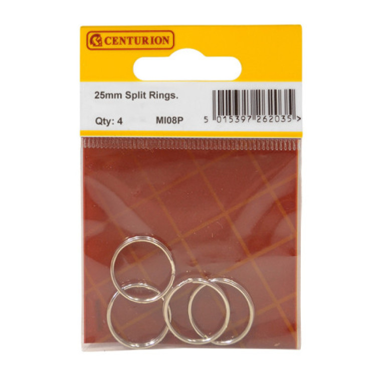 Centurion 25mm dia. NP Split Rings (Pack of 4)