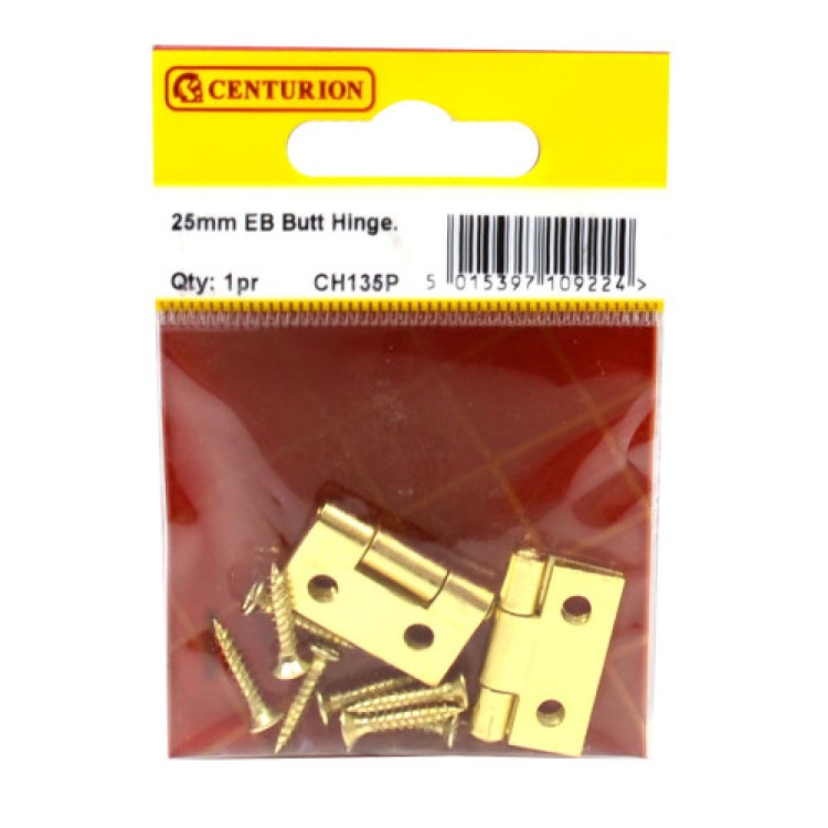 Centurion 25mm EB Steel Butt Hinge (1 pair)