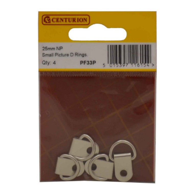 Centurion 25mm NP Small Picture D Rings (Pack of 4)
