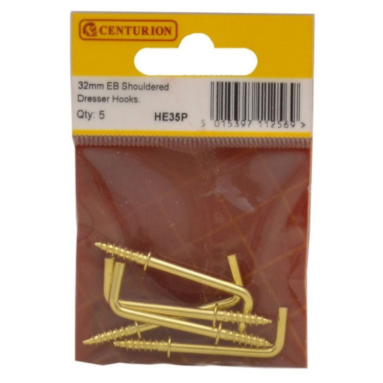 Centurion 32mm EB Shouldered Dresser Hooks (Pack of 5)
