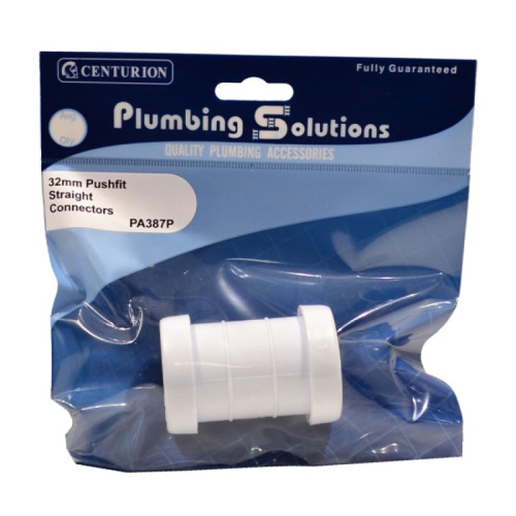 Centurion 32mm Pushfit Straight Connectors