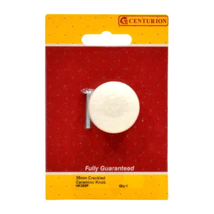 Centurion 35mm Crackled Ceramic Knob