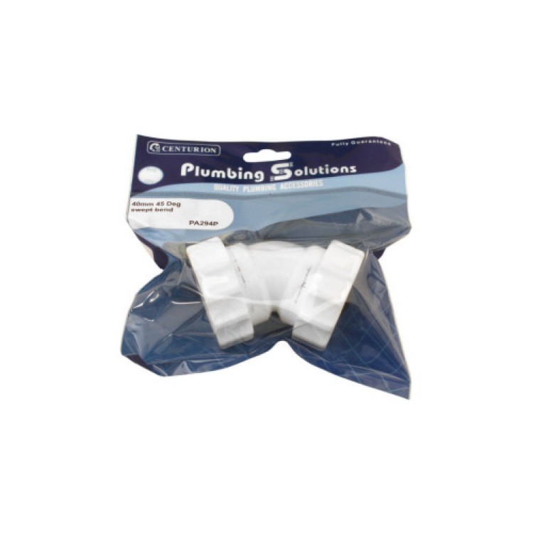 Centurion 40mm Plastic Compression 45 Deg Swept Bend