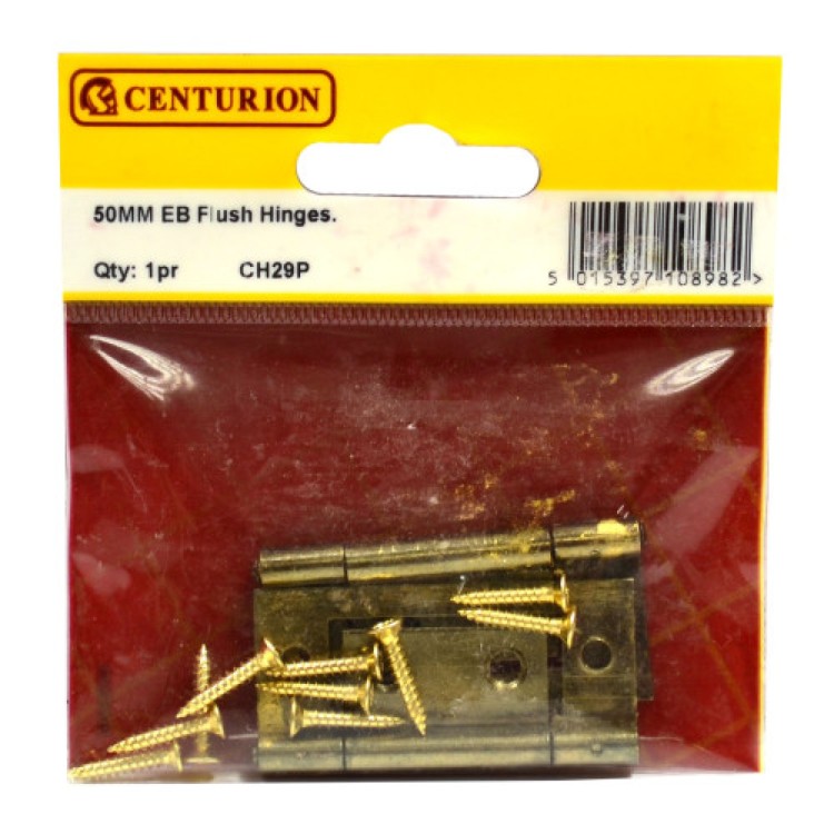 Centurion 50mm EB Flush Hinges (1 pair)