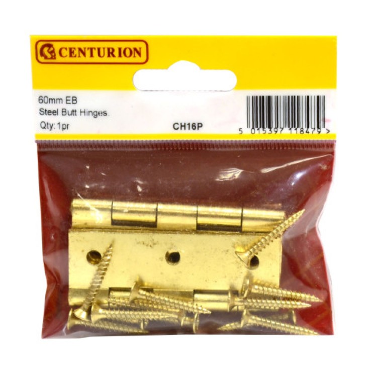 Centurion 63mm EB Steel Butt Hinge (1 pair)