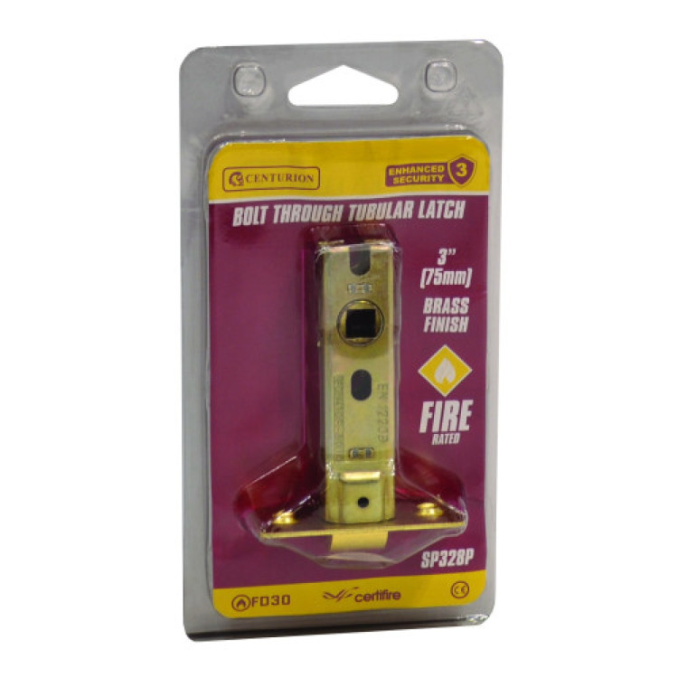 Centurion 75mm EB Bolt Through Tubular Latch CE Fire Rated