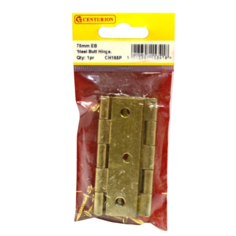 Centurion 75mm EB Steel Butt Hinge (1 pair)