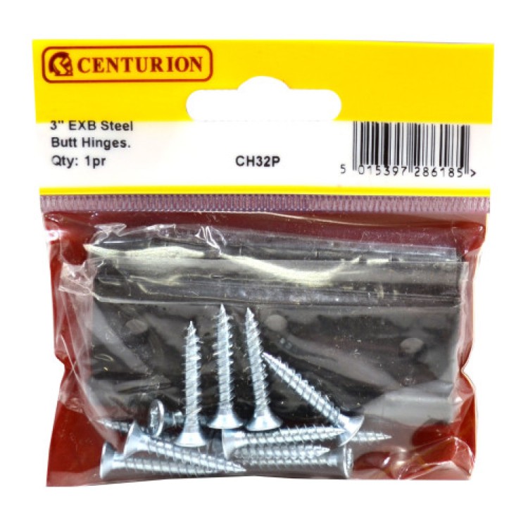 Centurion 75mm EXB Steel Butt Hinge (1 pair)
