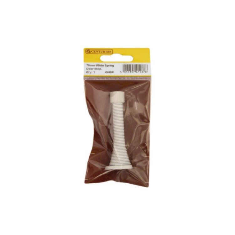 Centurion 80mm White Spring Door Stop
