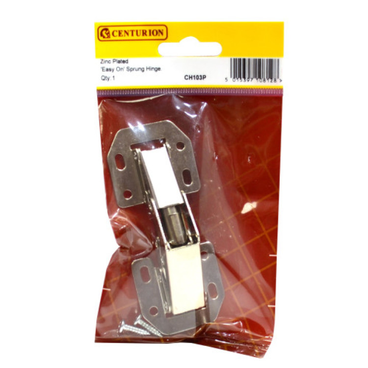 Centurion 97mm ZP Easy On Hinge - Sprung
