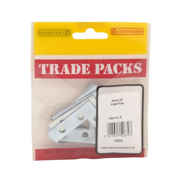 Centurion Angle Plate - ZP - 50mm (6 PK)
