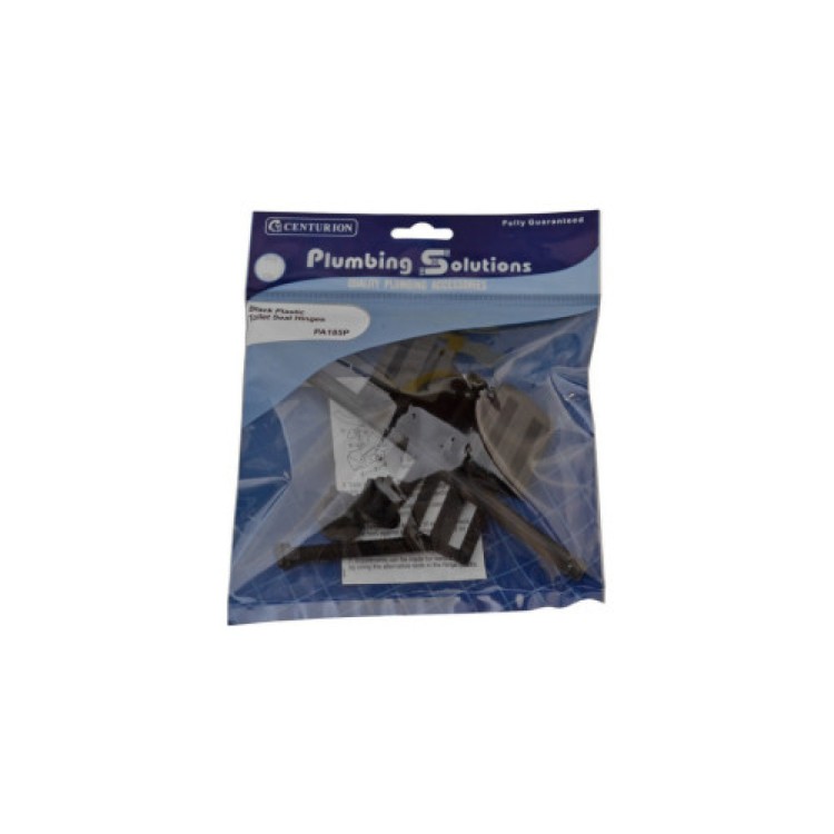 Centurion Black Plastic Toilet Seat Hinges