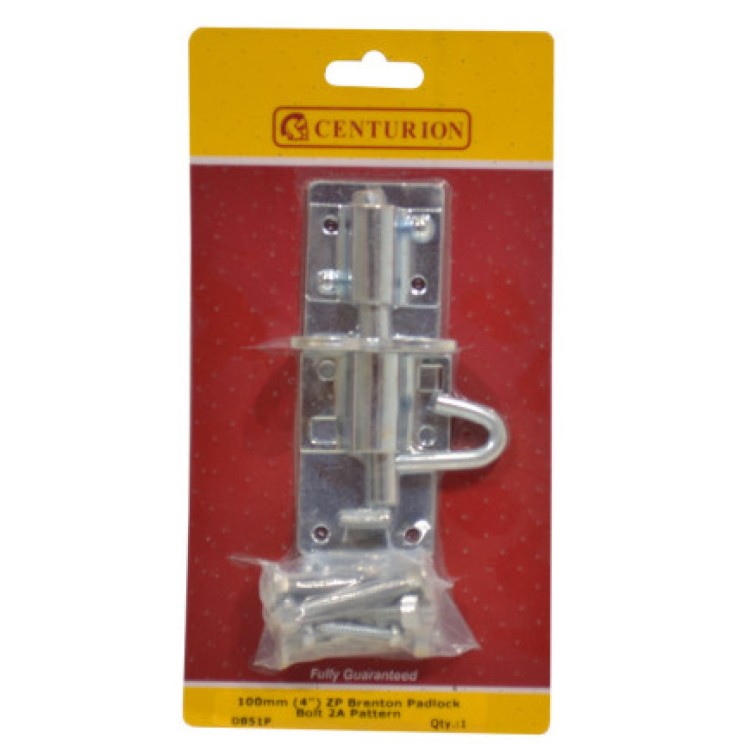 Centurion Brenton Padlock Bolt 2A Pattern - ZP - 100mm (4