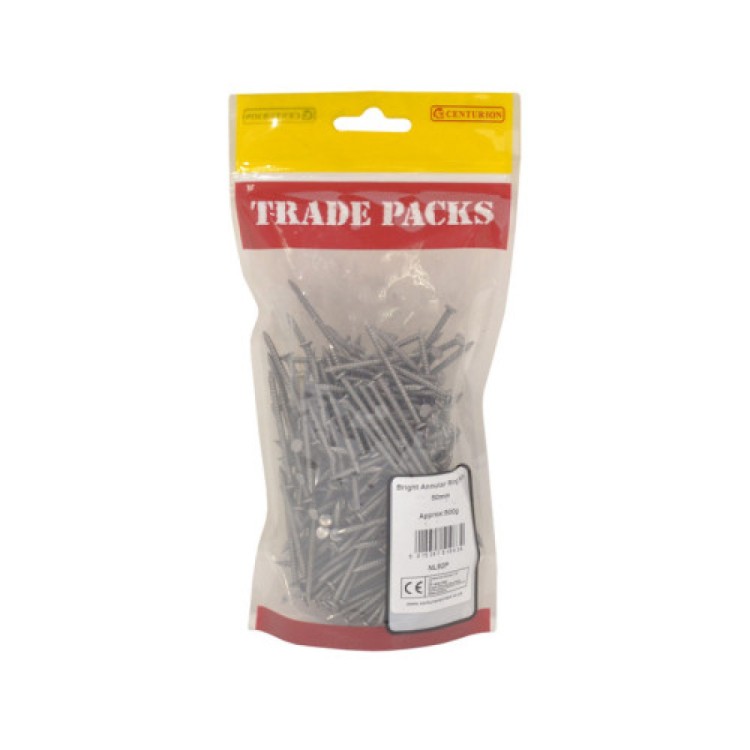 Centurion Bright Annular Ring Nails - Steel (500g)