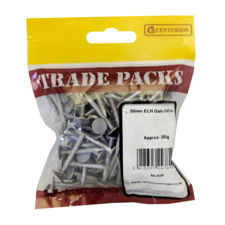 Centurion ELH Galv Felt Nails