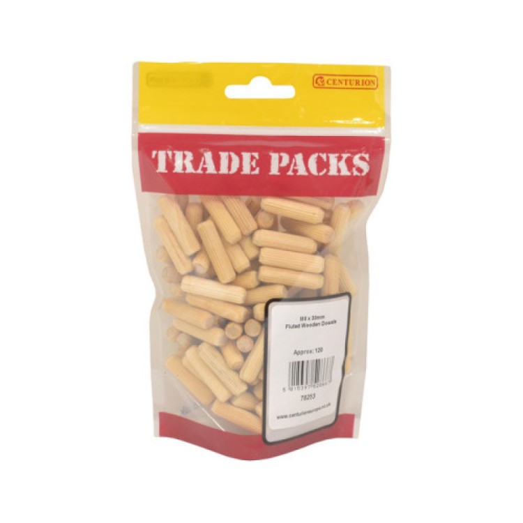 Centurion Fluted Wooden Dowels - Wood