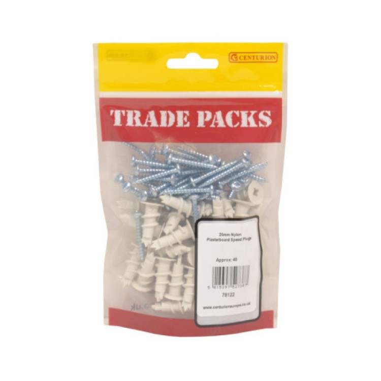 Centurion Plasterboard Speed Plugs - Nylon 
