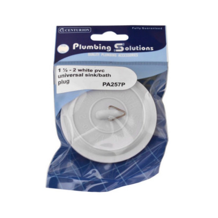 Centurion Plug - Sink Bath - White - 1 1/2