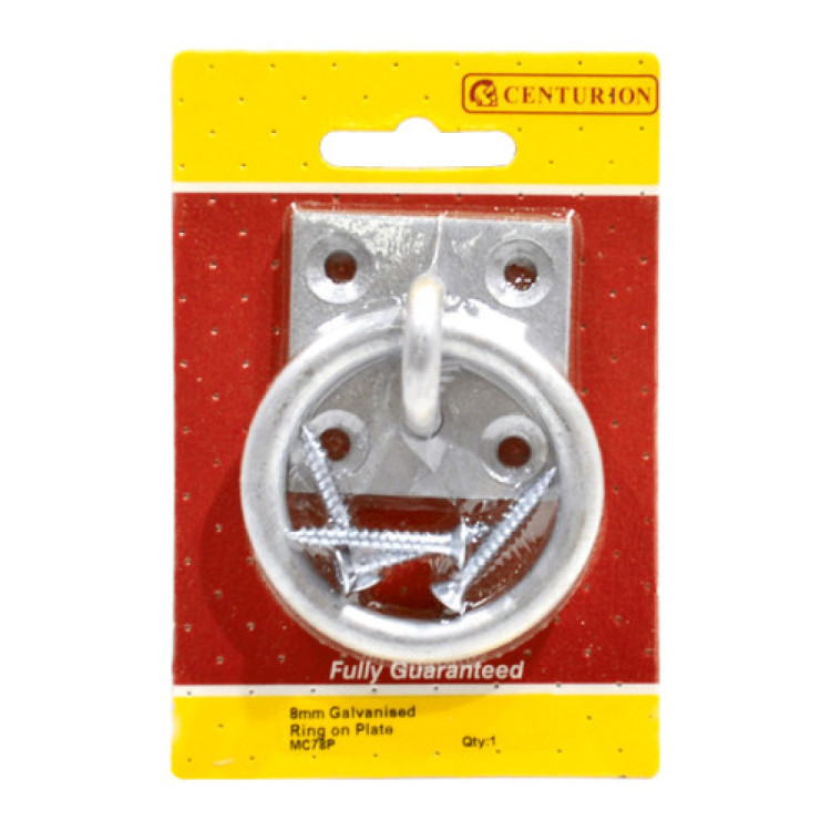 Centurion Ring On Plate - Galvanised - 8mm
