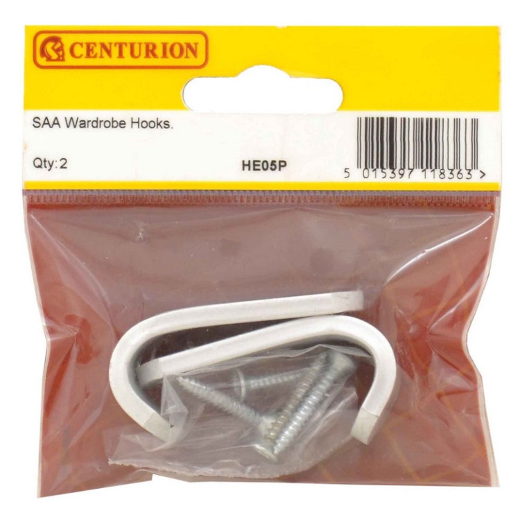 Centurion SAA Flat Pattern Robe Hooks (Pack of 2)